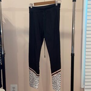 White Fox Boutique x Sarah’s Day Black Leggings with Cheetah Print